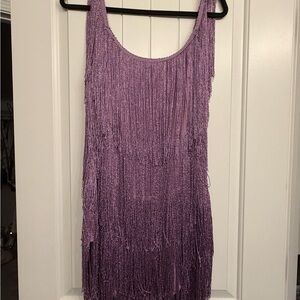 Purple Fringe Dress